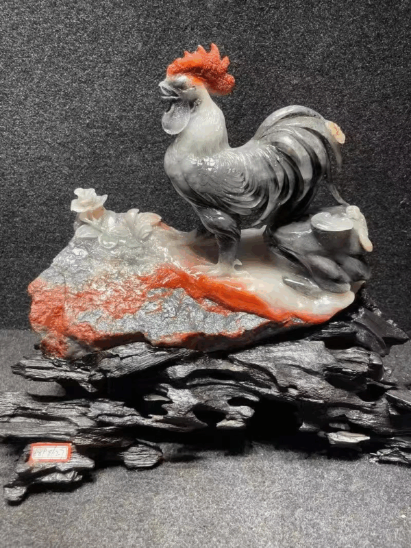 《雄鸡报晓》— 吉祥石雕