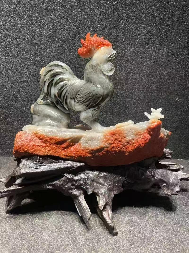 《雄鸡报晓》— 吉祥石雕